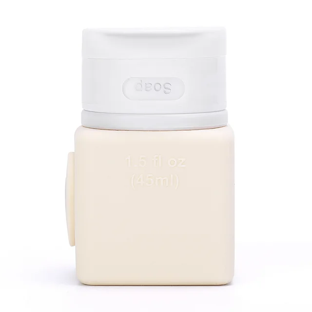 Reusable Portable Refillable Outdoor Travel 45ML Squeeze Shampoo Cosmetic Silicone Travel Bottle Set