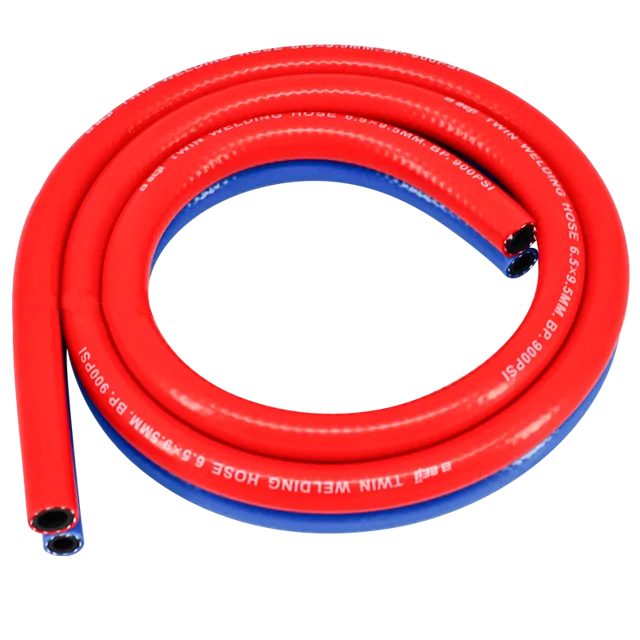 PVC Oxygen/Acetylene twin welding hose Red/blue