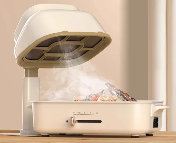 Desktop range hood suitable for hot pot and barbecue can remove odors and smoke,