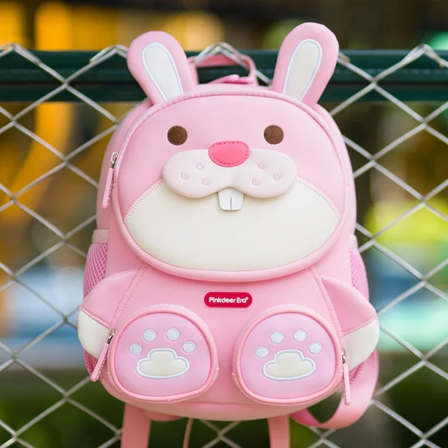 Children's bunny one-piece diving material backpack with seamless thread, completely waterproof