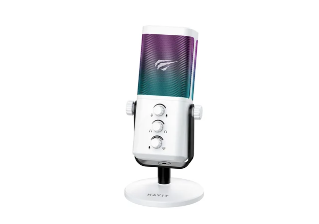 HAVIT GK65 Gaming Live Microphone with RGB Light short touch mute key Noise Reduction