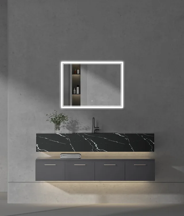 YOWAY LED Bathroom Mirror Wall Mounted LED Smart Mirror Anti-Fog Bathroom Accessories LED Mirror