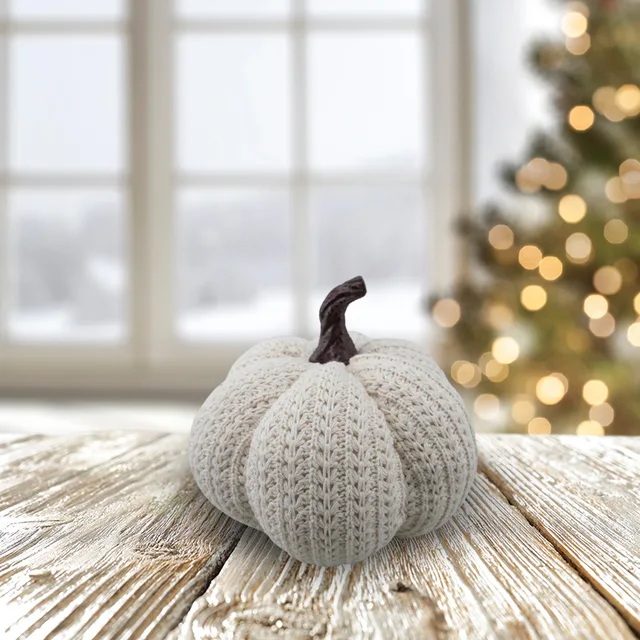 8'' Harvest Knitted Pumpkin