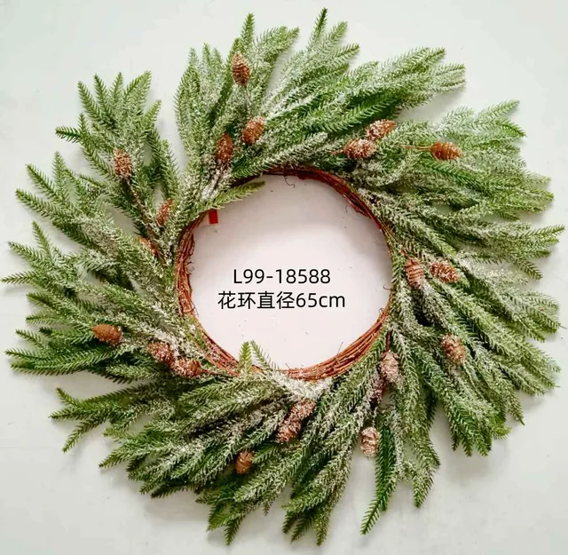 Green floral wreath decorations