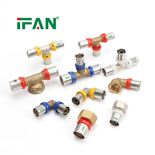 IFAN New Design PEX Pipe Fittings Brass Threaded Fitting Pex Press Fittings