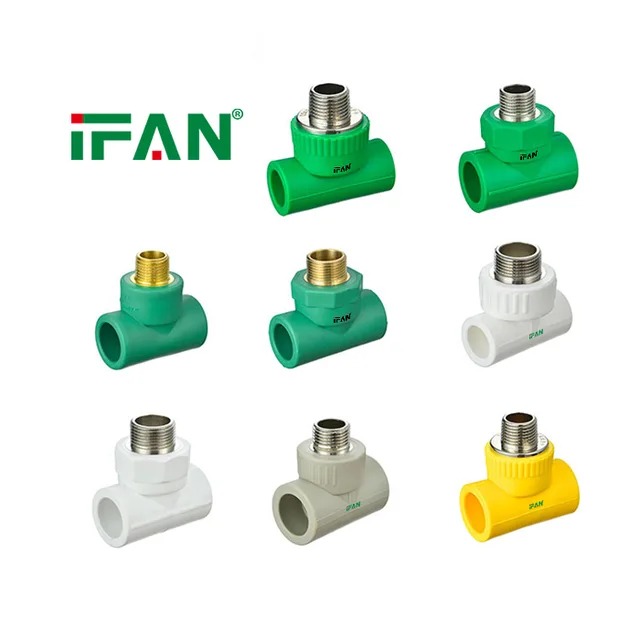 IFAN Certified PPR Water Pipe Fittings 20-125mm Male Tee PPR Pipe Fittings