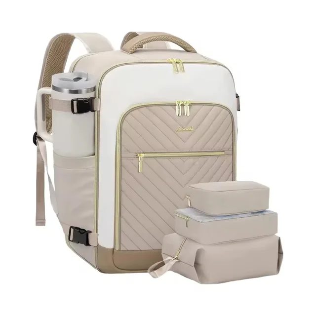 Haslor Travel Backpack ,Airline Carry On Backpack,Luggage,Waterproof Travel Bag with 3 Packing Cubes