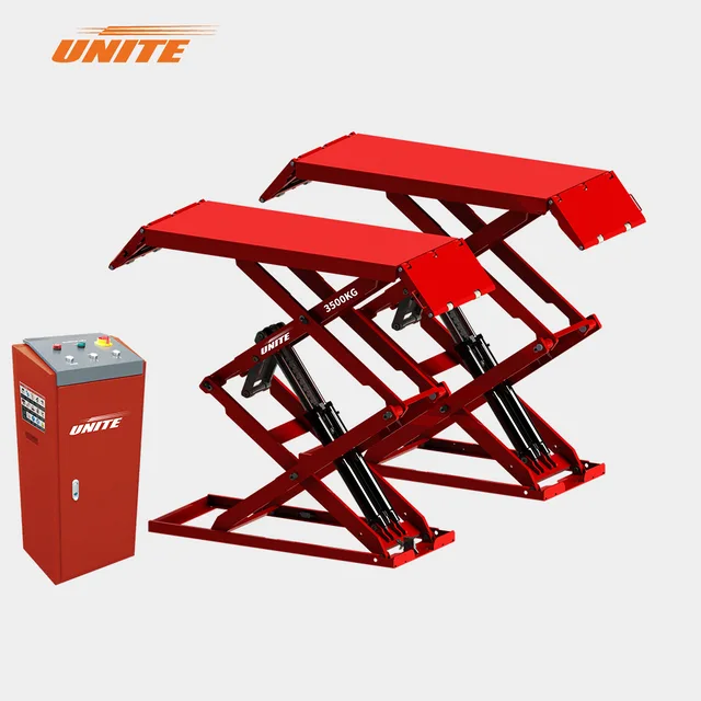 Scissor Car Lift U-B35Y No-Pit Scissor Lift with Adjustable Platform for Long Wheelbase Vehicles