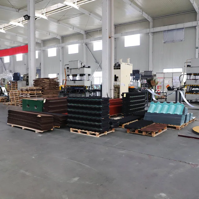 Bond stone coated metal roof tiles