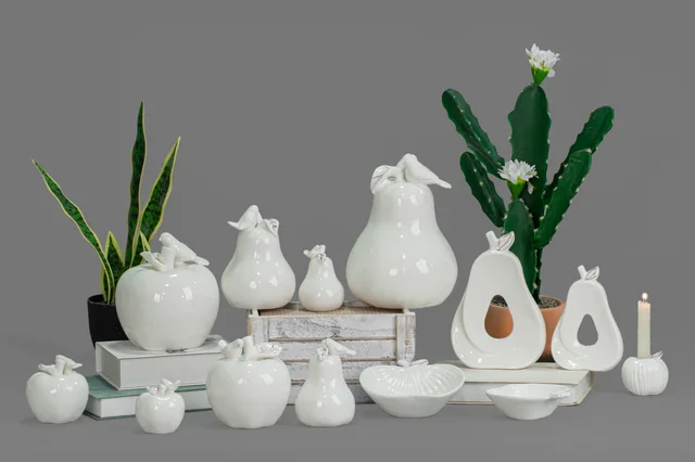Porcelain apple,pear decoration