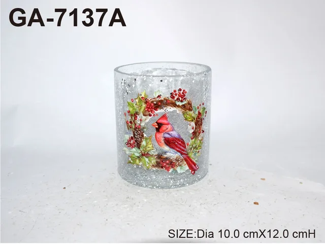Glass candle holder