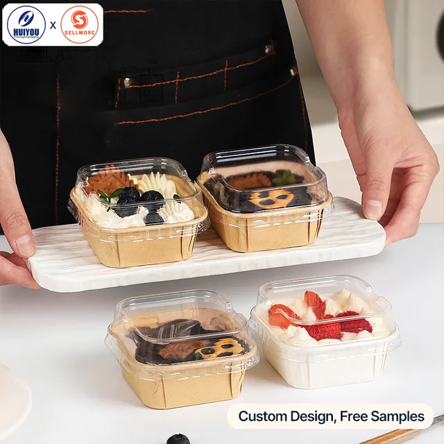 HUIYOU Food-Grade Oil-Resistant Rolled-Rim Paper Cups | Baking & Dessert Packaging Cups