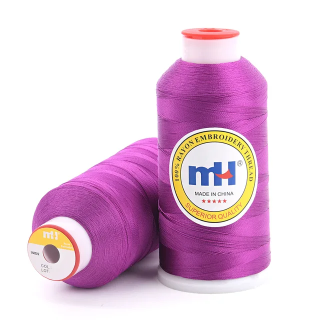 150D/2 Rayon Embroidery Thread High Sheen Soft Thread for Machine Embroidery