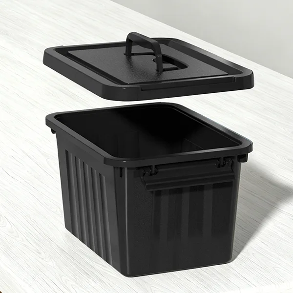 6 Quart Plastic Laching Box with Lids