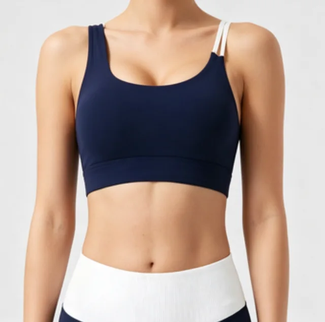 Color blocking spliced high waisted yoga suit set