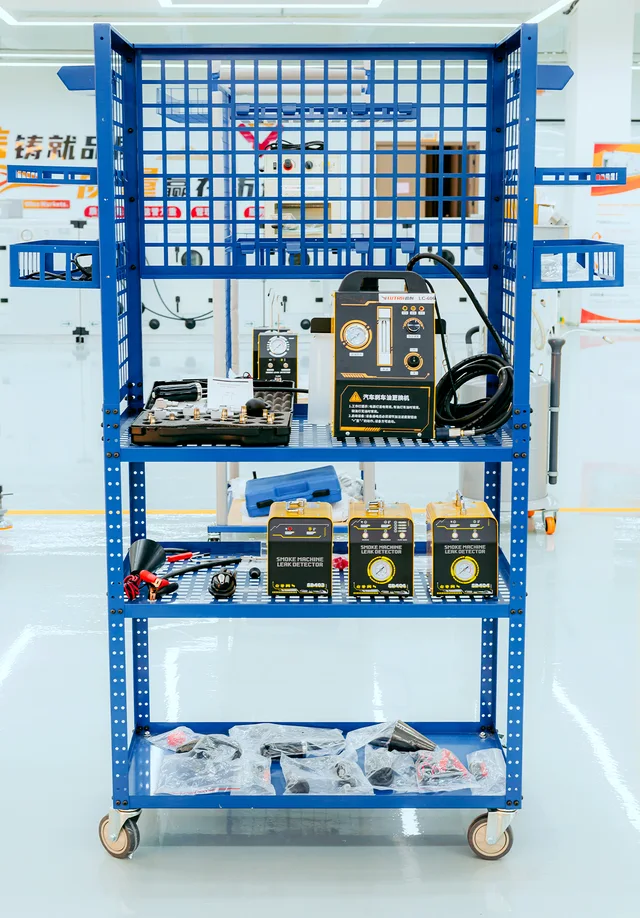 LC-306 Multi-Layer Mesh Auto Repair Material Cart Multi-Compartment Trolley for Car Repair